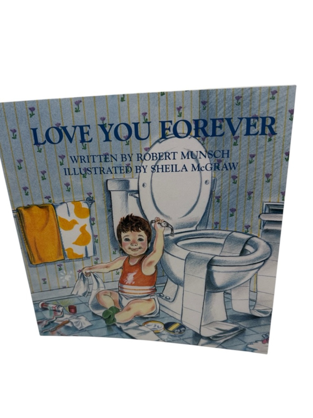 Love You Forever Children's Book - Blue & White Cover